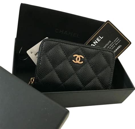 chanel pouch with card holder|Chanel card holder zip around.